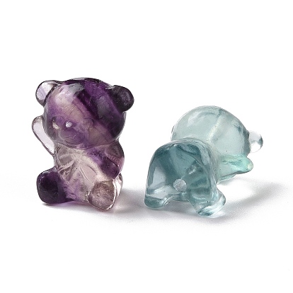 Natural Fluorite Beads, Bear