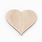 Cabochons de bois, formes en bois découpées au laser, cœur