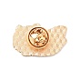 Pin de esmalte animal colorido, insignia de aleación chapada en oro para ropa de mochila