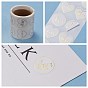 Heart and Flat Round with Word Love Valentine's Stickers Self Adhesive Tag Labels, Decorative Stickers, for Wedding Valentine's Supplies