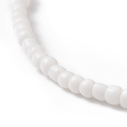 Colliers de perles de verre et mauvais œil en argile polymère pour femmes