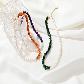 Colliers de perles naturelles et de coquillages pour femmes