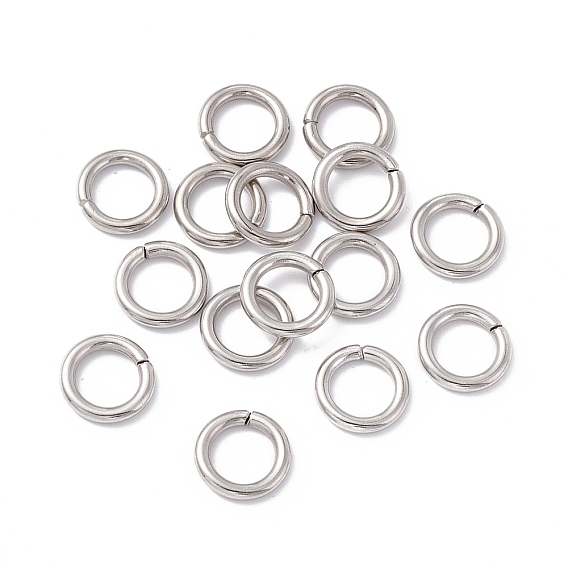304 Stainless Steel Jump Rings, Open Jump Rings, Round