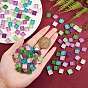 2 Bags 2 Colors Transparent Glass Cabochons, Mosaic Tiles, for Home Decoration or DIY Crafts, Square