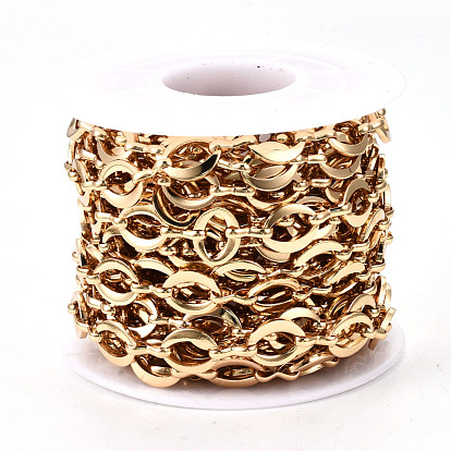 Brass Chains, Oval Link Chains, Unwelded, with Spool