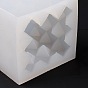 Moldes de silicona de grado alimenticio de cubo en forma de rombo facetado, para hacer velas perfumadas