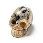 Decoraciones de exhibición de piedras preciosas naturales de halloween, decoraciones para el hogar, cráneo
