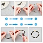 DIY Natural Black Agate Stretch Bracelets Making Kits, include Frosted Round Beads, Elastic Thread