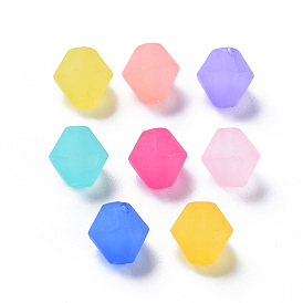 Frosted Acrylic Beads, Faceted, Cone