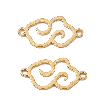 304 Stainless Steel Connector Charms, Hollow Cloud Links