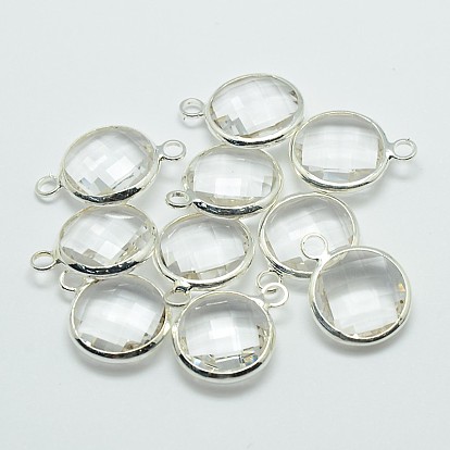 Серебряные подвески из латуни, плоско-круглые