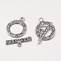 Tibetan Style Alloy Ring Toggle Clasps