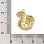 Rack Plating Brass Micro Pave Clear Cubic Zirconia Connector Charms, Squirrel Links, Long-Lasting Plated, Lead Free & Cadmium Free