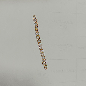 Brass Curb Chain Extender, End Chains, Unplated