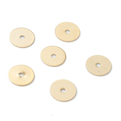 Real 24K Gold Plated 304 Stainless Steel Spacer Beads, Disc, Real 24K Gold Plated, 6x0.3mm, Hole: 1mm