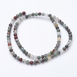 Other Jasper Natural Jasper Bead Strands, Round, 4.5mm, Hole: 0.5mm, about 90pcs/strand, 15.3 inch