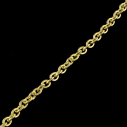 Light Gold Chaînes de câble de fer, non soudée, avec bobine, ovale, or et de lumière, 4x3x0.8mm, environ 328.08 pieds (100 m)/rouleau