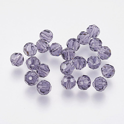 Индиго Имитация Австрийские кристаллические шарики, класс AAA, граненый (32 граней), круглые, индиговые, 6 мм, отверстие : 0.7~0.9 мм
