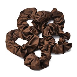 Coconut Brown Solid Color Girls Hair Accessories, Cloth Elastic Hair Ties, Ponytail Holder, Cloth Grid Scrunchie/Scrunchy, Coconut Brown, Inner Diameter: 33~35mm