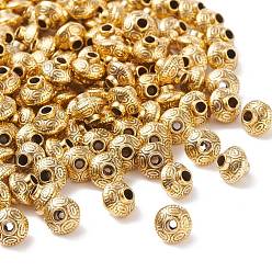 Antique Golden Tibetan Style Alloy Spacer Beads, Cadmium Free & Nickel Free & Lead Free, Antique Golden, 5.4x6.3mm, Hole: 1mm