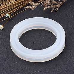 White DIY Silicone Bangle Molds, Resin Casting Molds, For UV Resin, Epoxy Resin Jewelry Making, White, 72~85.5x11~19.5mm, Inner Diameter: 56mm, 60mm, 62mm