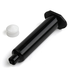 Черный Пластиковые дозирующие шприцы, с поршнем, чёрные, 91x34x22.5 мм, отверстие: 2 мм, поршень: 16x12 мм, емкость: 10 мл (0.34 жидких унций)