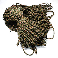 Светло-зеленый Коричневый 7 внутренние сердечники веревки из полиэстера и спандекса, для изготовления веревочных браслетов, оливковый, 4 мм, около 109.36 ярдов (100 м) / пачка, 420~500 г / пачка