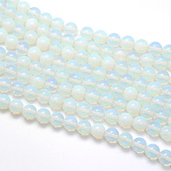 Opalite Opal Round Beads Strands, 6mm, Hole: 1mm, about 65pcs/strand, 14 inch