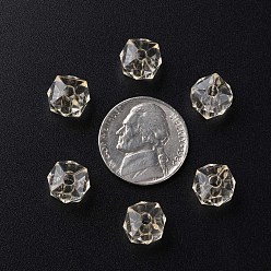 Navajo White Transparent Acrylic Beads, Faceted, Square, Navajo White, 8.5x9.5x9.5mm, Hole: 2.5mm, about 1070pcs/500g