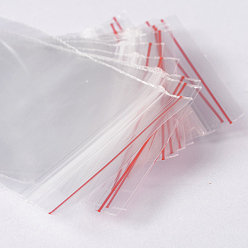 Clear Plastic Zip Lock Bags, Resealable Small Jewelry Storage Bags Self Seal Bags, Top Seal, Rectangle, Clear, 6x4cm, Unilateral Thickness: 0.9 Mil(0.023mm)