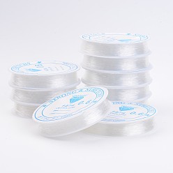 Clear Clear Elastic Crystal Thread, Stretchy String Bead Cord, for Beaded Jewelry Making, 0.6mm, about 11.48 yards(10.5m)/roll