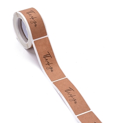 Pérou Étiquette cadeau autocollante en papier youstickers, rectangle merci autocollants étiquettes, pour les petites entreprises, Pérou, 2.9x6x0.01 cm, 120pcs / roll