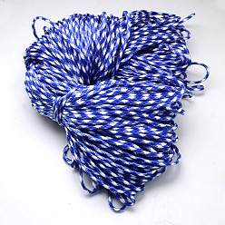 Синий 7 внутренние сердечники веревки из полиэстера и спандекса, для изготовления веревочных браслетов, синие, 4 мм, около 109.36 ярдов (100 м) / пачка, 420~500 г / пачка