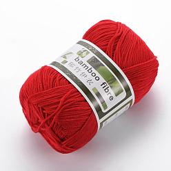 FireBrick Soft Baby Yarns, with Bamboo Fibre and Silk, FireBrick, 1mm, about 140m/roll, 50g/roll, 6rolls/box