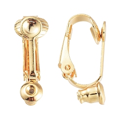 Golden 304 Stainless Steel Clip-on Earring Converters Findings, for Non-Pierced Ears, Golden, 20.5x7.5x10mm, Hole: 0.7mm
