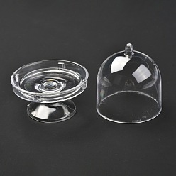 Clair Boîte d'emballage de bonbons en plastique transparent, avec bouchon, pour l'affichage de bonbons/gâteaux de mariage, clair, 5.8x7.7 cm, Diamètre intérieur: 5 cm