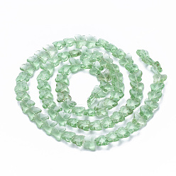 Pale Green Transparent Glass Beads, Faceted, Butterfly, Pale Green, 12x14.5x7.5mm, Hole: 1mm