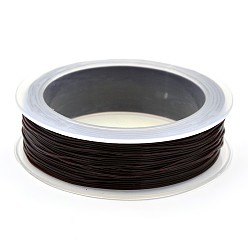Sienna Korean Elastic Crystal Thread, Stretch Bracelet String, Round Beading Cord, Sienna, 1.2mm, about 21.87 yards(20m)/roll