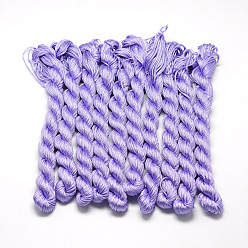 Medium Purple Braided Polyester Cords, Medium Purple, 1mm, about 28.43 yards(26m)/bundle, 10 bundles/bag