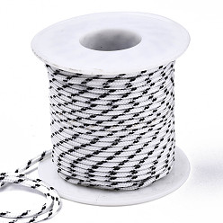 White Multipurpose Polyester Cord, for Rope Bracelets or Boot Laces Making, White, 2mm, about 21.87 yards(20m)/roll