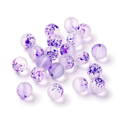 Сине-фиолетовый Стеклянные бусины, круглые, синий фиолетовый, 8 мм, отверстие : 1.4 мм