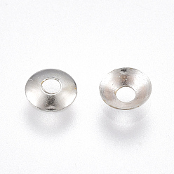 Платина Железный шарик крышки, без никеля , безлепестковый, платина, 4x1 мм, отверстие : 1.4 мм