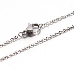 Mixed Color 304 Stainless Steel Cable Chain Necklaces, with Lobster Claw Clasp, Mixed Color, 17.7 inch(45cm), Jump Ring: 3x0.5mm
