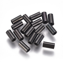 Electrophoresis Black 304 inoxydable perles de tubes d'acier, électrophorèse noir, 6x3mm, Trou: 2mm