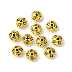 Or Antique  Perles de séparateur de style tibétain , Toupie, sans plomb et sans cadmium, Or antique, 10.5x7.5mm, Trou: 1mm