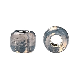 (2115) Silver Lined Black Diamond Opal Toho perles de rocaille rondes, perles de rocaille japonais, (2115) Opale diamant noir doublée d'argent, 11/0, 2.2mm, Trou: 0.8mm, environ5555 pcs / 50 g