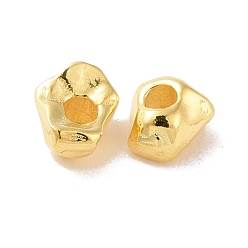 Golden 925 Sterling Silver Beads, Nuggets, Golden, 4x3x2mm, Hole: 1.2mm, about 87Pcs/10g