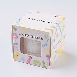 White Nylon Thread with One Nylon Thread inside, Stronger than NWIR-R006- Series, White, 1mm, about 153.1 yards(140m)/roll