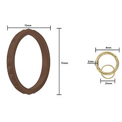 Верблюжий Силиконовый браслет, с пружинным кольцом из сплава, золотые, верблюжие, 14x7.5 см