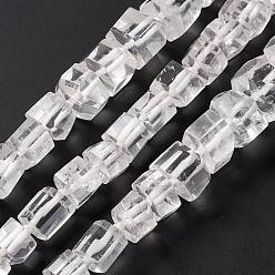 Quartz Crystal Natural Quartz Crystal Beads Strands, Faceted, Polygon, 7~16x11~22.5x9.5~19.5mm, Hole: 1.5mm, about 33pcs/strand, 16.93~17.52 inch(43~44.5cm)